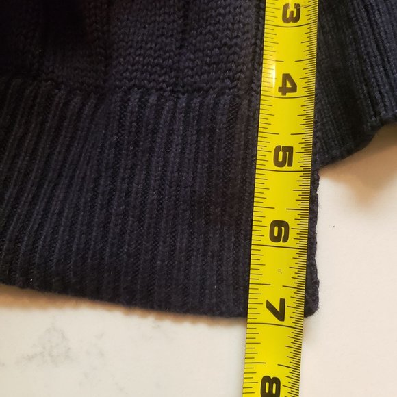 Michael Kors chunky knit tunic sweater size S/M Navy blue oversized - Picture 7 of 11